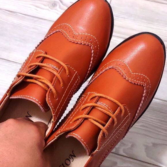 (51-2967) DADAWEN Women's Classic  Mid-Heel Square Toe Oxfords Sz 40 (9.5) - Picture 9 of 14